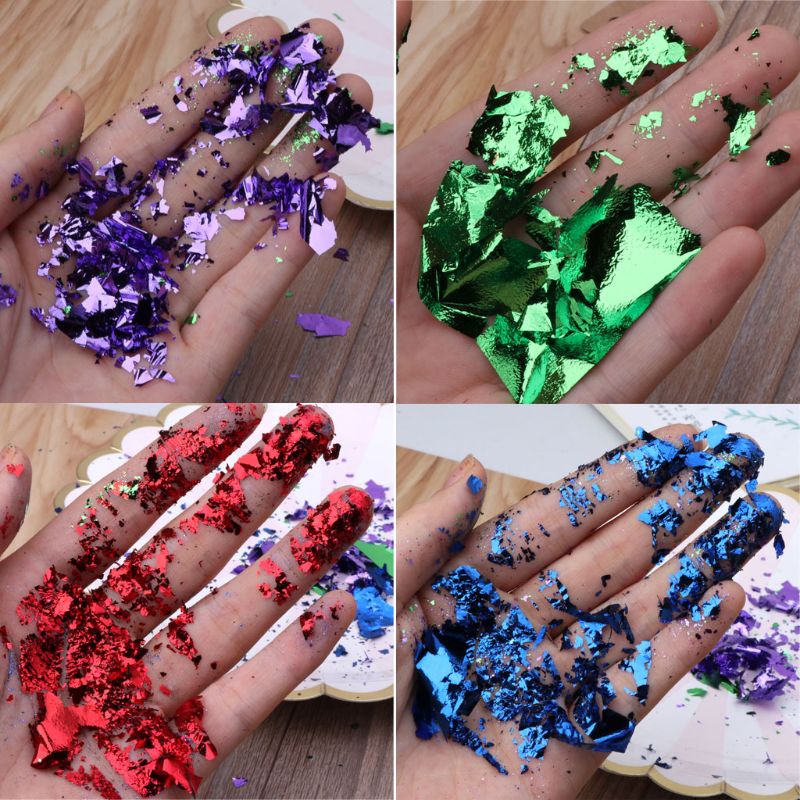 ✿ Set 100 Tấm Silicone Lá Vàng Làm Móng Nghệ Thuật DIY