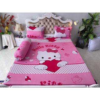 Bộ drap thun Hàn Quốc mẫu hello kitty siêu đẹp
