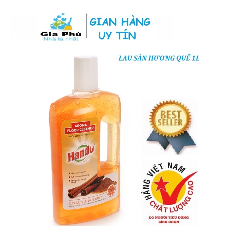 Nước lau sàn đậm đặc Hando Gia Phú 1L hương xả diệt muỗi côn trùng