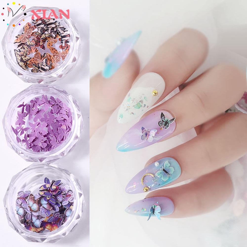 Kim Sa Lấp Lánh Nhiều Màu Sắc Trang Trí Móng Tay Diy