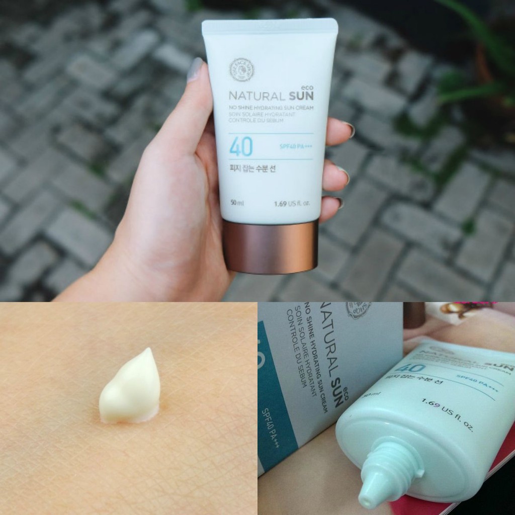 Kem Chống Nắng TheFaceShop Natural Eco No Shine Hydrating SunCream Spf40 100Ml