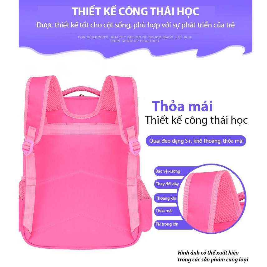 [Mã MAIHSN11 giảm 20k] Balo học sinh tiểu học in hình chibi, phù hợp với bé trai gái. Siêu bền, chống nước, chống gù