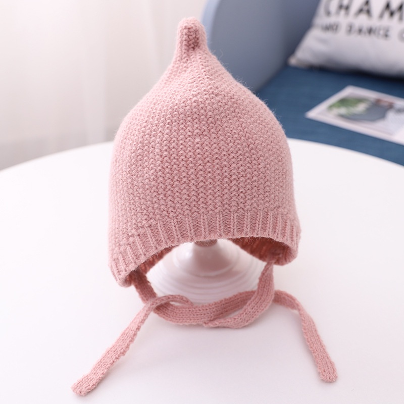 Mũ beanie dệt kim mềm mại giữ ấm mùa đông dành cho bé