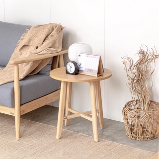 Bàn sofa cafe tròn chân cao gỗ moho oslo 901