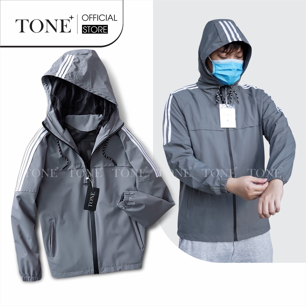 Áo khoác gió nam, chất vải gió nhập khẩu phủ bạc cao cấp kháng nước, kháng gió, có form rộng 80kg. Thời trang Tone plus
