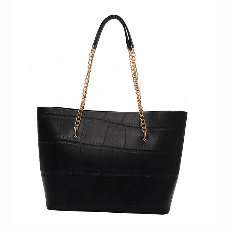 D264 Túi xách bản to phối dây xích cá tính