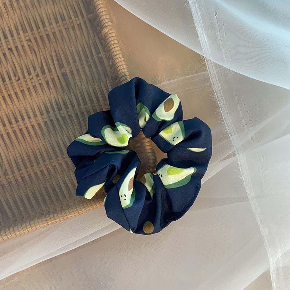 Dây Buộc Tóc Cao Su Co Giãn Nhiều Màu Sắc Họa Tiết Quả Bơ Phong Cách Hàn Quốc Ngọt Ngào Cho Nữ