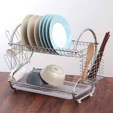 Giá úp bát đĩa 2 tầng inox có khay hứng nước tiện dụng - CHẤT LIỆU INOX #4