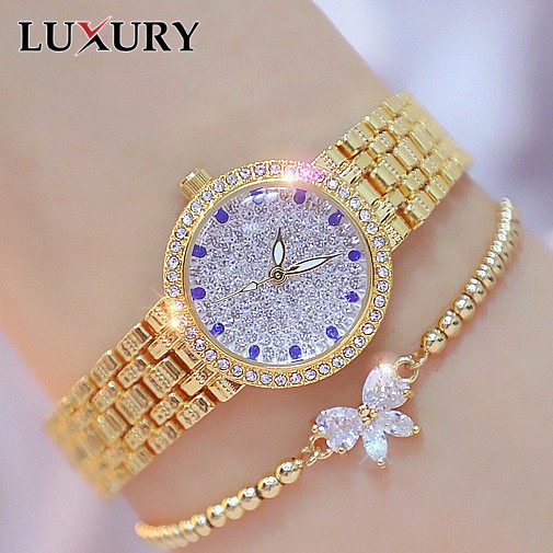 Đồng hồ nữ LUXURY 8833 Đính Đá Sang Trọng - Tặng Kèm Pin ĐH Dự Phòng