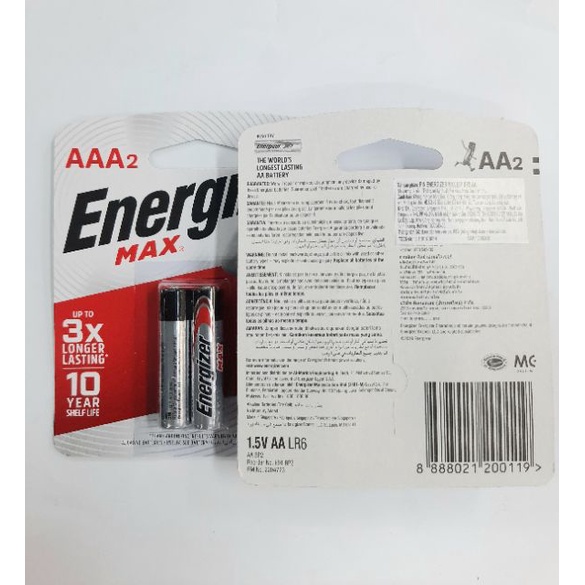 Pin Tiểu AA2 - Đũa AAA2 Energizer hàng chính hãng - pin điều khiển