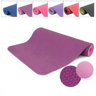 Thảm tập yoga cao cấp chống trơn trượt - thảm tập gym, thể dục tại nhà 2 lớp
