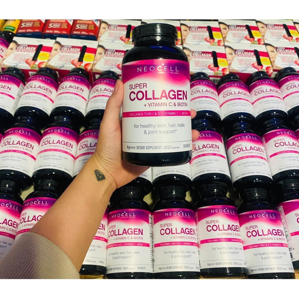 Super Collagen+C 360 viên Collagen Neocell Type 1&3 Chính hãng Của Mỹ