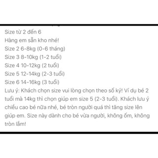 Combo 5 áo ba lỗ cho bé (có bảng size hình cuối) ThanhThuy
