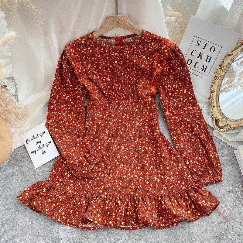 ĐẦM HOA NHÍ CỔ TRÒN CHÂN BÈO KT | BigBuy360 - bigbuy360.vn