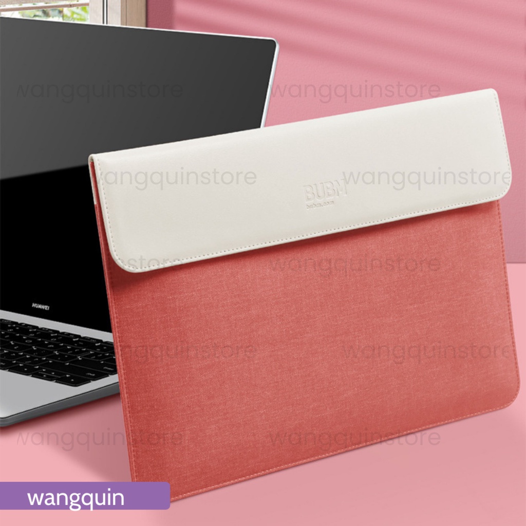 Bao Da PU bảo vệ Vỏ chống sốc Case Laptop Macbook BUBM 13-13.3-14 inch đủ màu thời trang Bao Da Đựng Máy Tính
