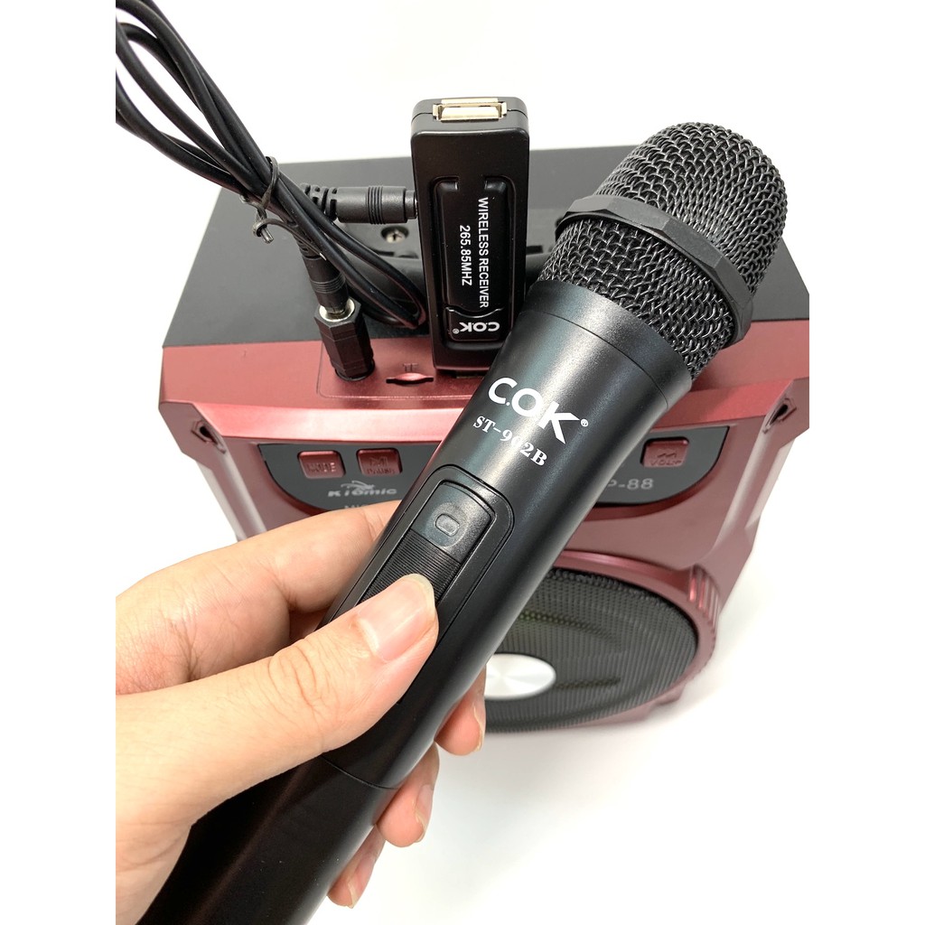 Micro Karaoke không dây Bluetooth đa năng cao cấp V10 COK dành cho loa kéo, loa bluetooth, amply hát karaoke