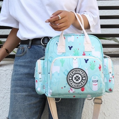 Balo Túi Xách Tay Bỉm Sữa Giữ Nhiệt Chống Nước Đựng Bình Sữa Cho Mẹ Và Bé Đồ Cơm Văn Phòng