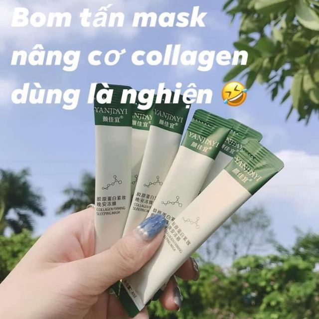 Lẻ 1 gói nạ ngủ collagen ngăn lão hóa sáng da Yanjiayi nội địa trung | Thế Giới Skin Care