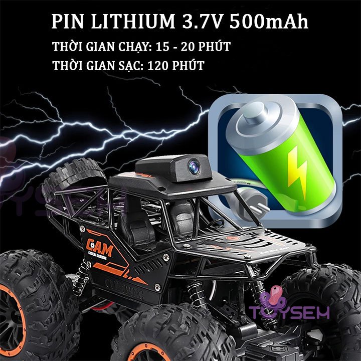 Đồ Chơi Xe Địa Hình Leo Núi Điều Kiển Từ Xa Có Camera Quay Phim, Chụp Hình