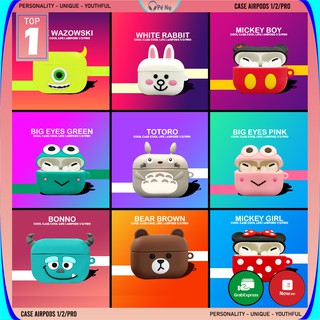 Vỏ Bảo Vệ Bao Đựng Hộp Sạc Tai Nghe, Case Airpods Pro/3/TWS - Sillicone Chống Va Đập, Bám Bẩn Hoạt Hìnhl Nu.Store