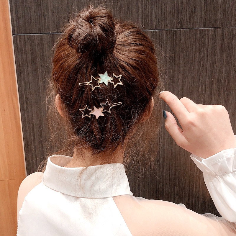 Kẹp tóc kiểu dáng ngôi sao năm cánh thời trang phong cách Hàn Quốc