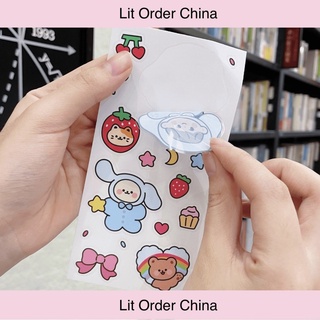 LIT Miếng dán trang trí bình giữ nhiệt sticker cute