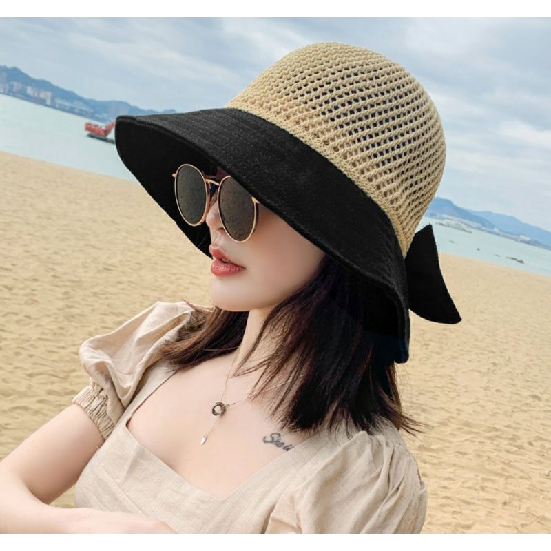 Mũ nón rộng vành nữ đẹp đi biển gấp gọn chống nắng thời trang Hàn Quốc