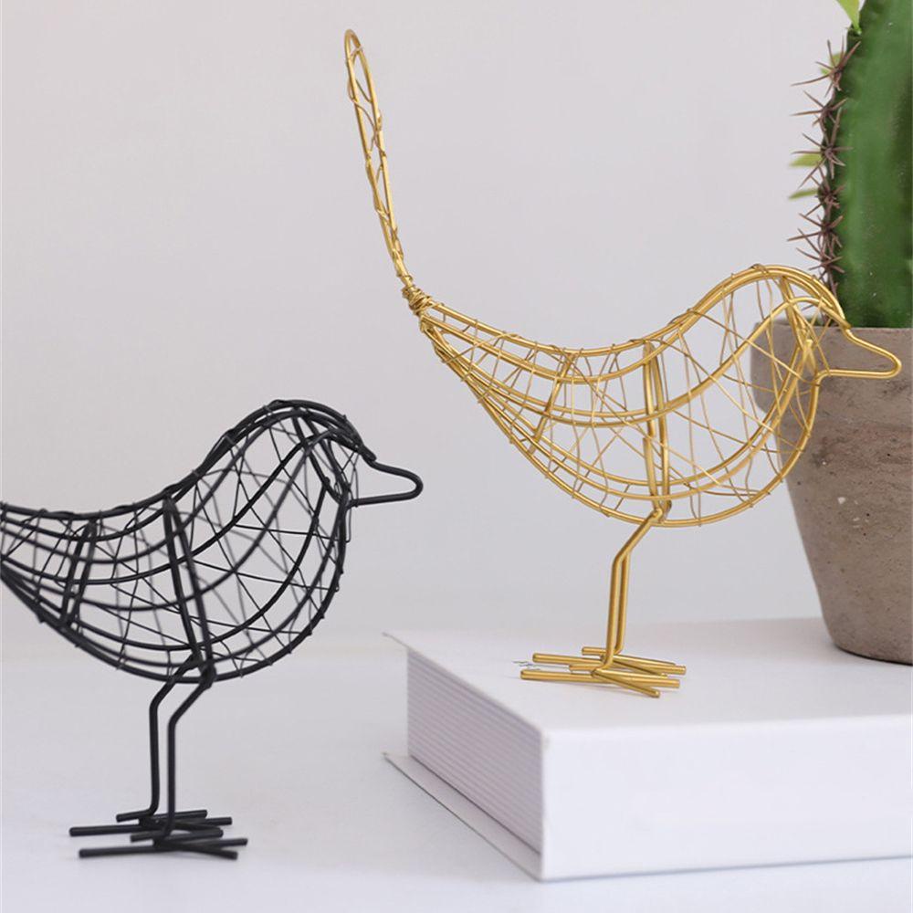 Phụ Kiện Trang Trí Bàn Hình Chú Chim Phong Cách Vintage|Đồ trang trí Tượng Điêu Khắc Thủ Công Màu Trắng Đen Nghệ Thuật