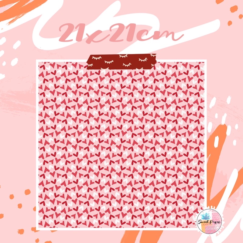 Giấy bìa hoạ tiết làm scrapbook/handmade size 20x20cm