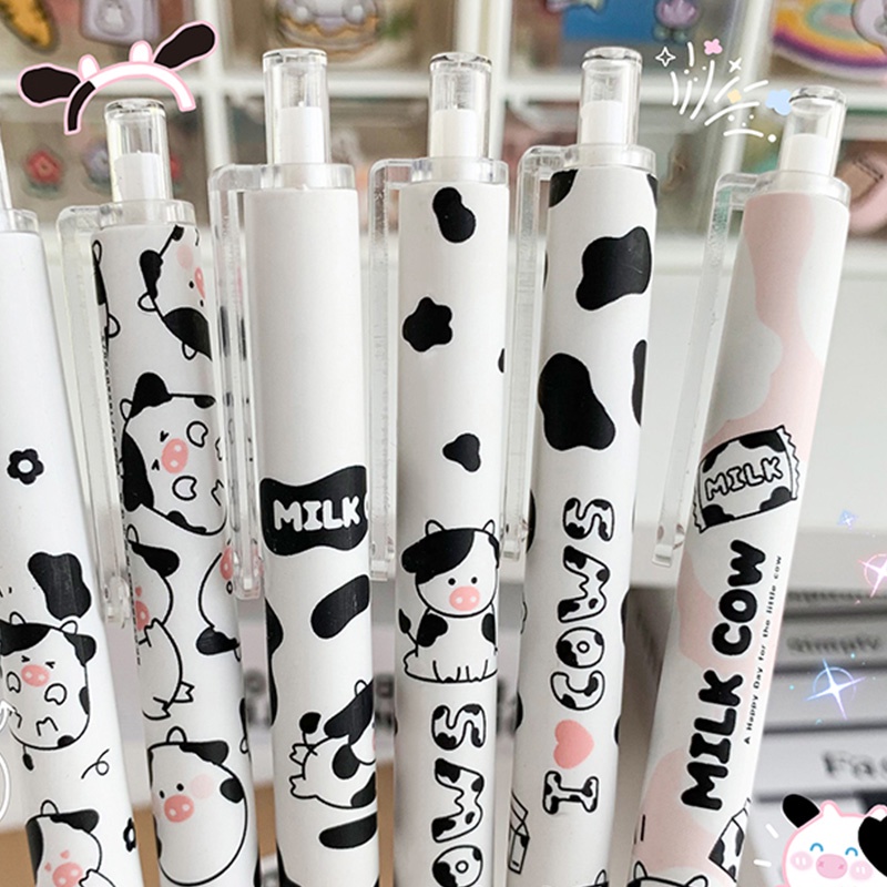 Bút Mực Gel Ngòi 0.5Mm Hình Bò Hoạt Hình Dễ Thương