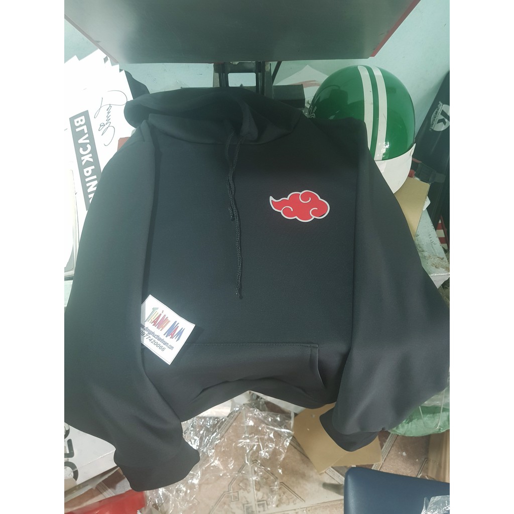 Áo akatsuki, áo hoodie tổ chức akatsuki Naruto phản quang, áo Naruto phản quang