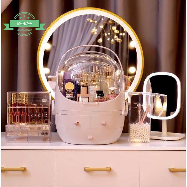 Hộp Đựng Mỹ Phẩm, Đồ Trang Điểm Có Ngăn Kéo Tiện Lợi Siêu Xinh-HMP04