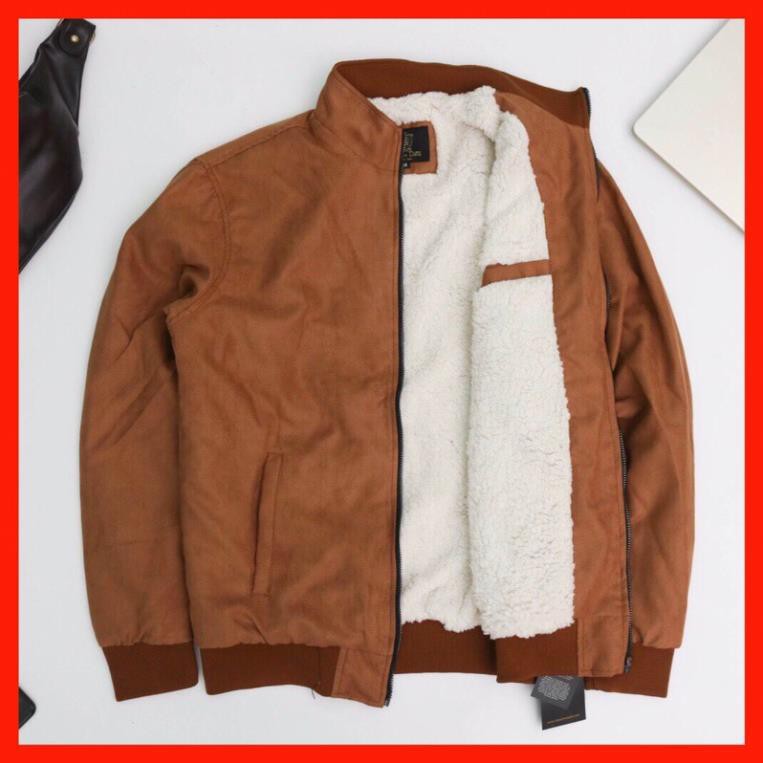 Áo Khoác Nam Lót Lông Ấm Áp_ Chất Da Lộn_50-90kg | BigBuy360 - bigbuy360.vn