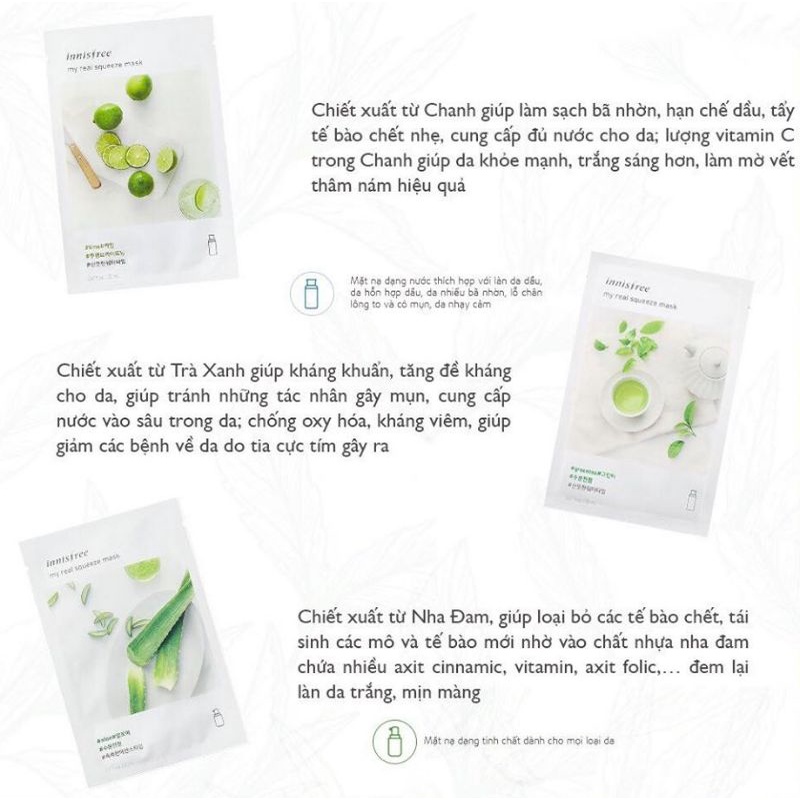 Mặt Nạ Innissfree _ Mặt Nạ My Real Squeez Mask