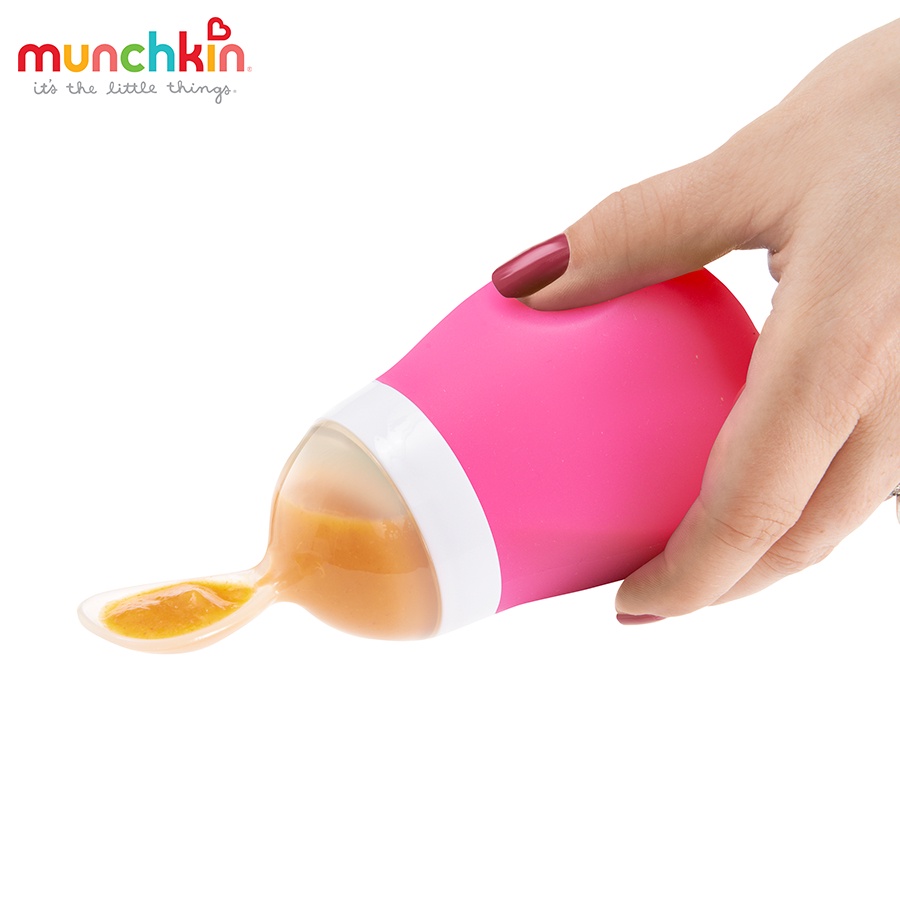 Bình Thìa Ăn Dặm Munchkin Bằng Silicone Siêu Mềm