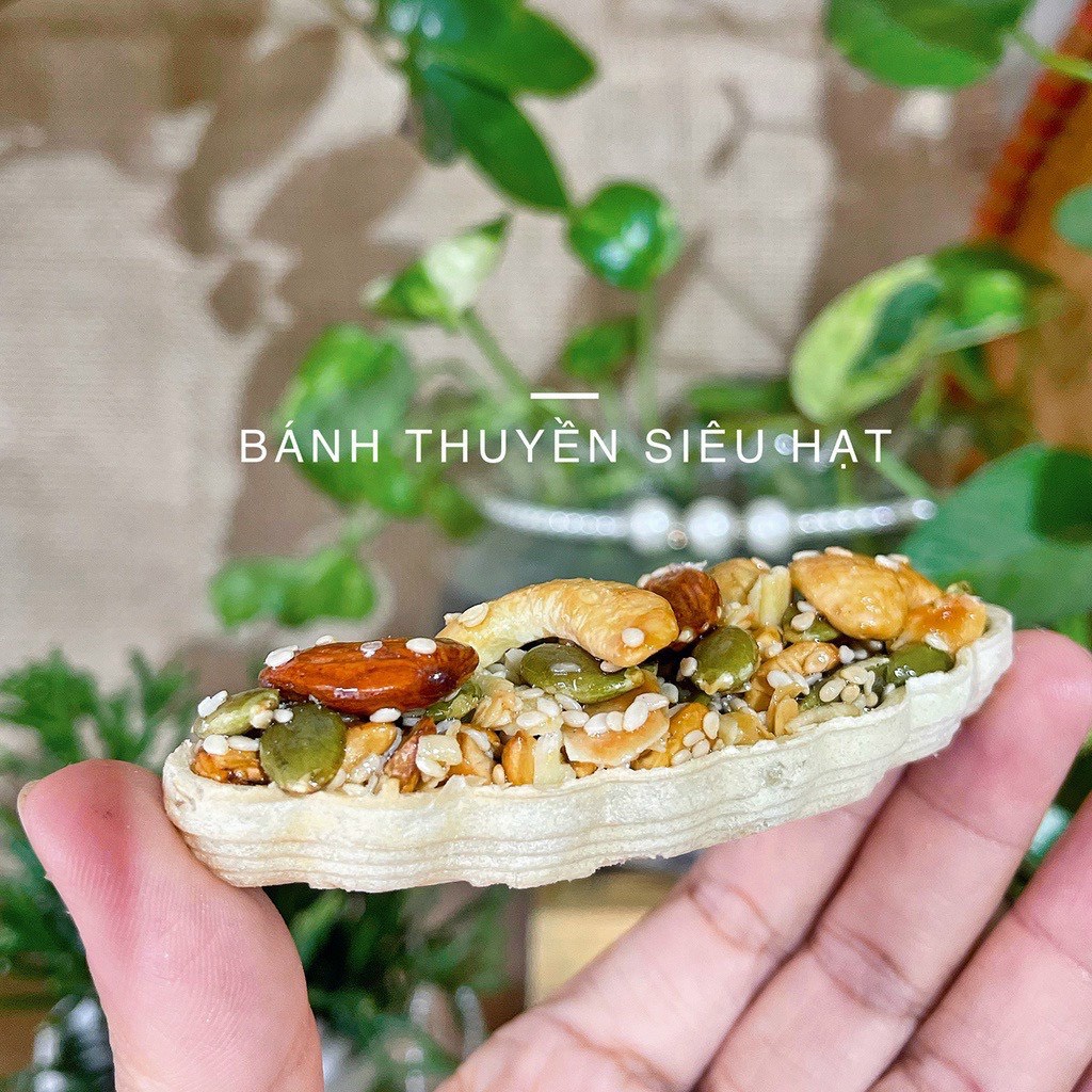 Bánh thuyền siêu hạt dinh dưỡng healthy phù hợp người ăn kiêng giảm cân, tiểu đường, ngũ cốc ăn vặt ngon rẻ Sài Gòn