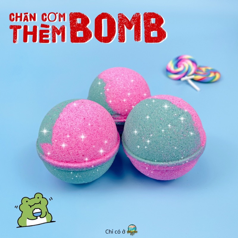 Bom tắm, viên sủi bồn tắm sủi màu sắc CHÁN CƠM THÈM BOMB bath bomb, 170 gram