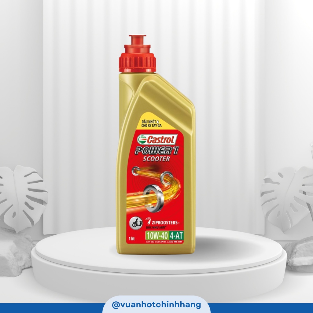 Nhớt xe ga Castrol Power1 Scooter 10W40 SN - Bình 1L chính hãng