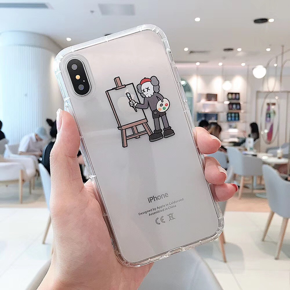 Ốp điện thoại nhựa mềm trong suốt chống sốc in hình KAWS cho Iphone 11 11Pro Max X XR XSmax 6 6s 7 8Plus | BigBuy360 - bigbuy360.vn