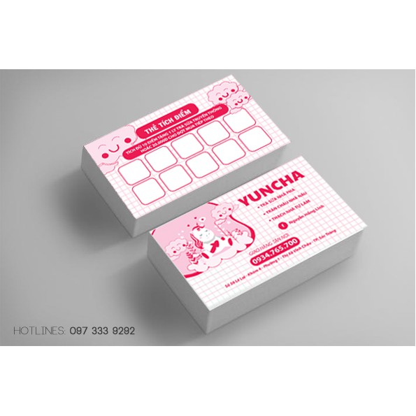 IN 200 VOUCHER/THẺ TÍCH ĐIỂM GIÁ RẺ CHỈ 105.000đ / Giấy C300 / Cán Màng