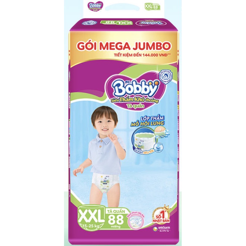 Tã Bobby Quần XXL 84 Miếng (cho bé 16kg)