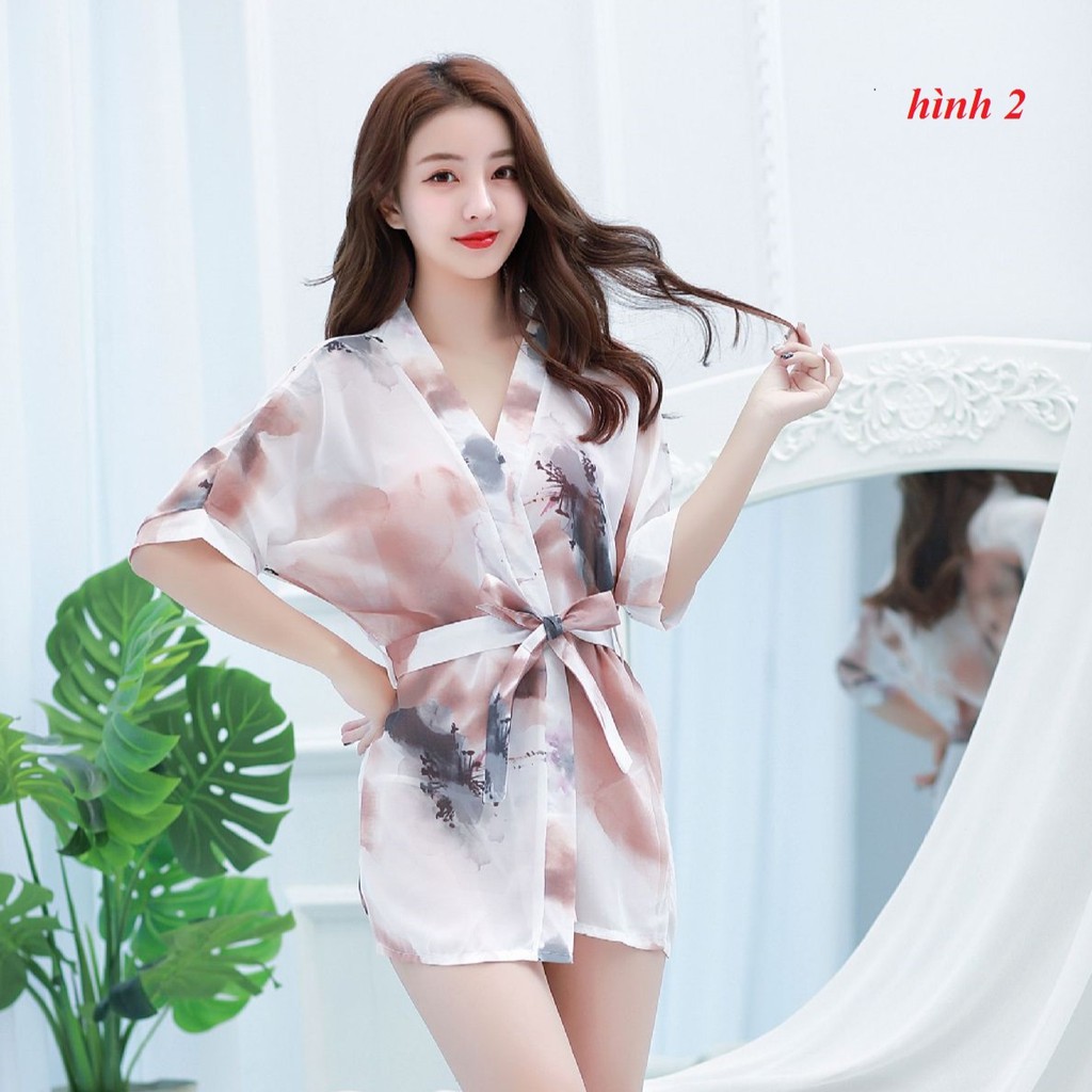 Aó choàng ngủ kimono  💕SIÊU SALE 💕 BIGsize tới 60kg Váy ngủ sexy chiffon hoa gợi cảm cao cấp sale giá rẻ | WebRaoVat - webraovat.net.vn