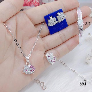 SET Bộ Mèo Kitty BẠC Ta Nguyên Chất - Không lo bị đen, xỉn màu