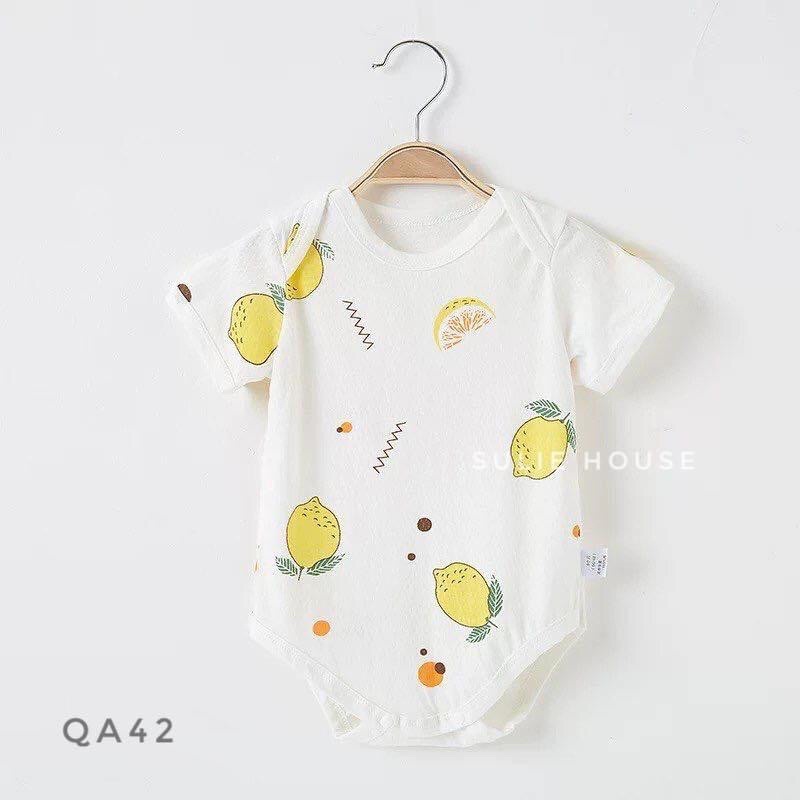 Bộ body cộc tay cotton hoạ tiết - QA42
