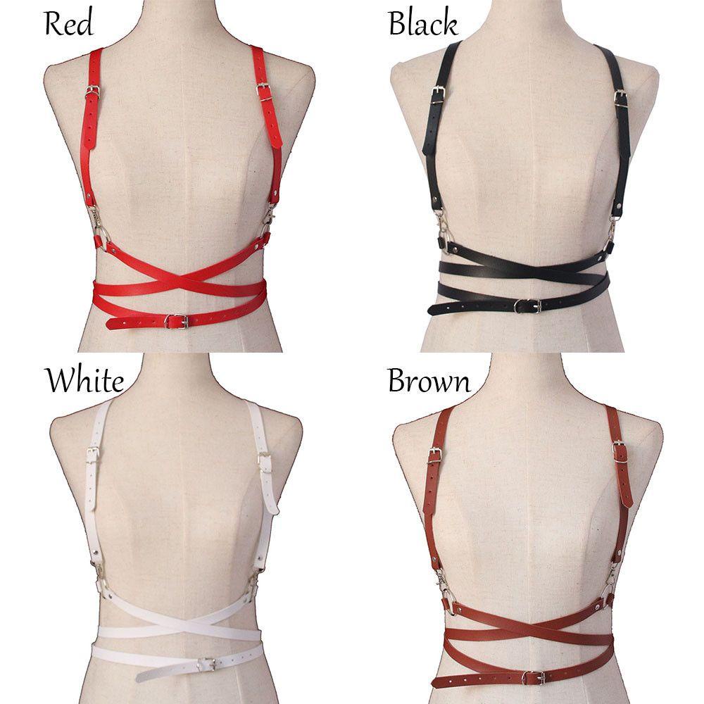 Rowans Dây Đeo Giả Da Phong Cách Goth Gợi Cảm