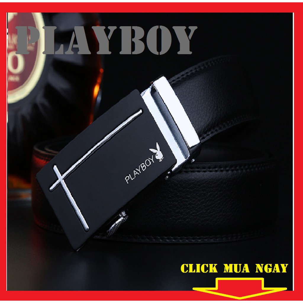 Thắt lưng nam Playboy da thật - Hàng cao cấp. . .