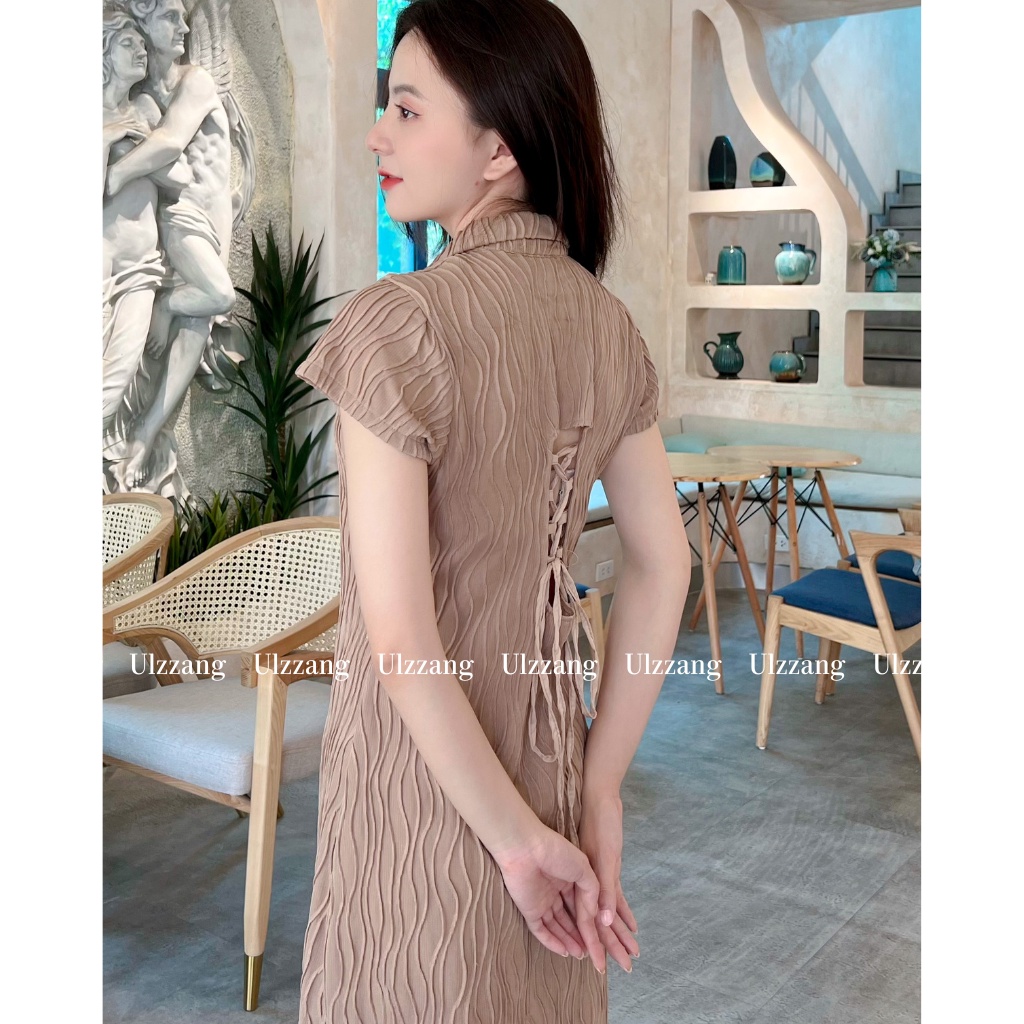 Váy Polo Xốp Nhăn Cổ Đức Dáng Dài 4 Màu Cá Tính Vaypolonhanxop