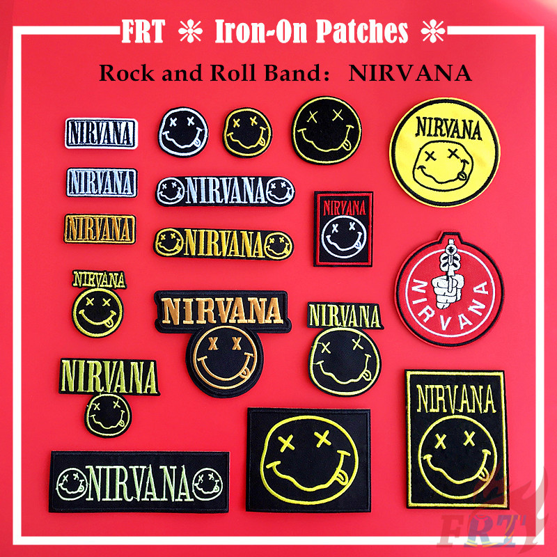 1 Sticker Ủi Thêu Hình Ban Nhạc Rock Nirvana