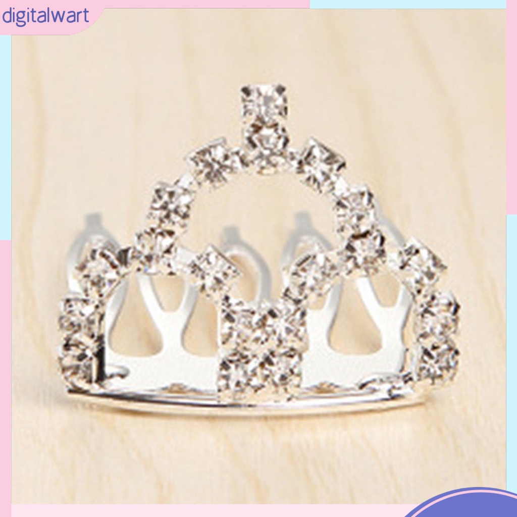 Kẹp tóc lược hình vương miện đính đá phong cách thời trang cho nữ