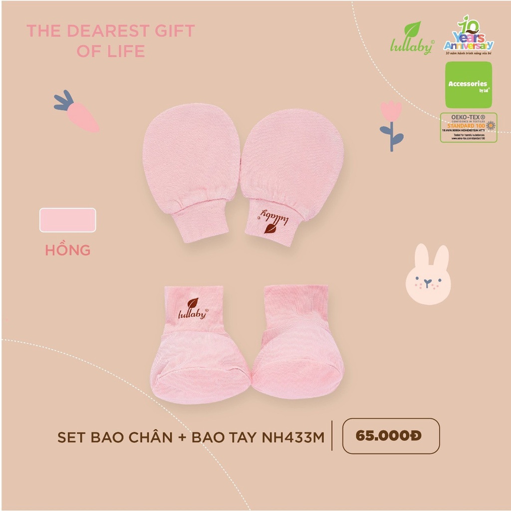 Mũ, bao tay, bao chân sồi cao cấp Lullaby